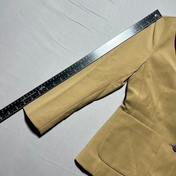 Rag & Bone Womens Camal Notch Lapel Double Button Nancy Short Blazer Size 0 - Picture 13 of 14